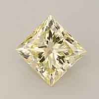 Classic VS2 Clarity 1.36 CT Princess Shape Fancy Intense Yellow Color Moissanite Diamond For Special one Ring