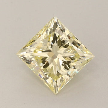 Classic VS2 Clarity 1.36 CT Princess Shape Fancy Intense Yellow Color Moissanite Diamond For Special one Ring