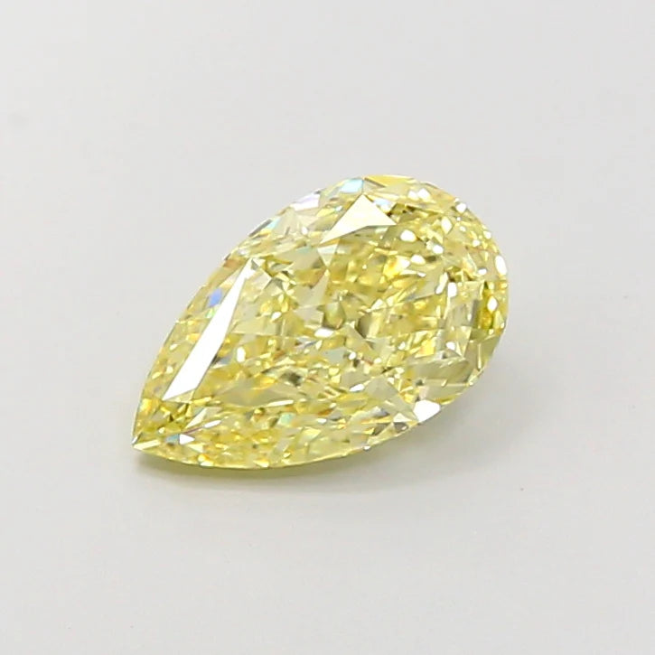 Fine 1.53 CT Pear Shape Fancy Intense Yellow Color VS1 Clarity Moissanite Diamond For One Reason