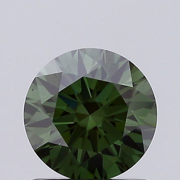 Dazzling choice 1.02 CT Round Shape Fancy Vivid Green Color VS2 Clarity Lab Grown Diamond For Shared Quiet