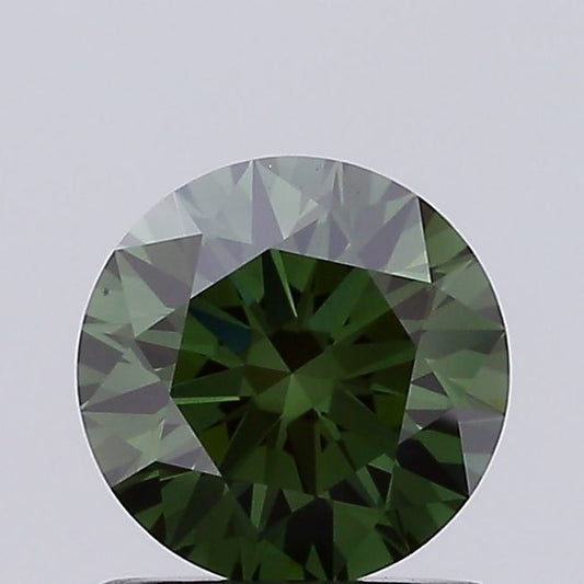 Dazzling choice 1.02 CT Round Shape Fancy Vivid Green Color VS2 Clarity Lab Grown Diamond For Shared Quiet