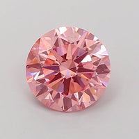 Fine choice 1.05 CT Round Shape Fancy Vivid Pink Color VS2 Clarity Lab Grown Diamond For Soft Wind