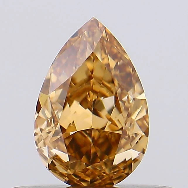 Great 0.40 CT Pear Shape Fancy Light Brown Color VVS1 Clarity Moissanite Diamond For Found Time