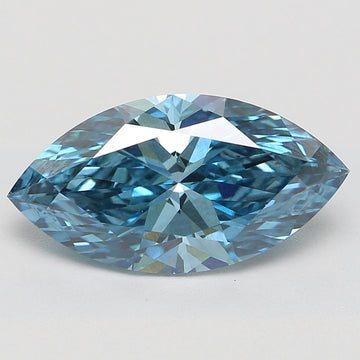 Premium Of 2.02 CT Marquise Shape Fancy Vivid Blue Color VS2 Clarity Lab Grown Diamond For That Look
