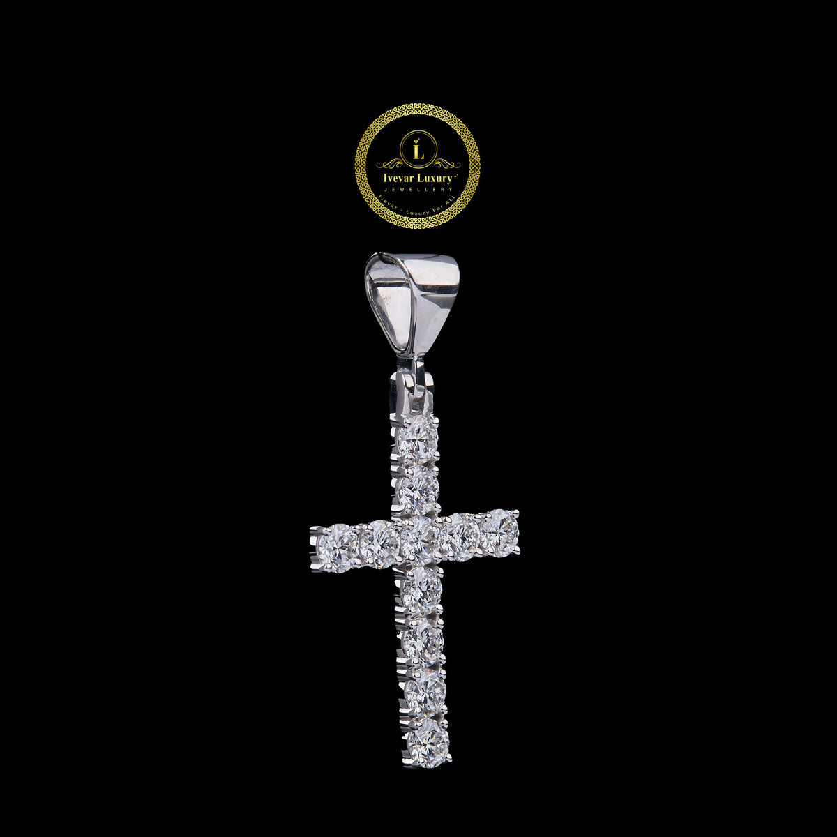 Custom Iced-Out Cross Pendant Hip Hop Jewelry