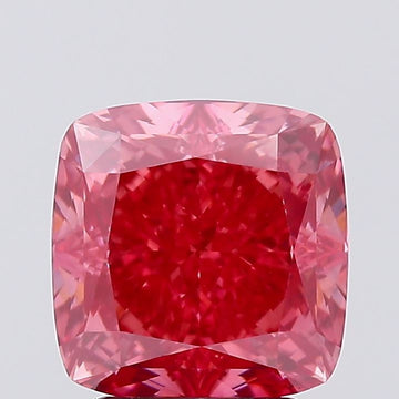 Perfect 3.16 CT Cushion Shape Fancy Vivid Pink Color VS1 Clarity Moissanite Diamond For Birthday Ring