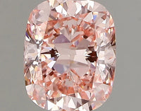 Dazzling 1.02 CT Cushion Shape Fancy Vivid Pink Color VVS1 Clarity Moissanite Diamond For Past Blue