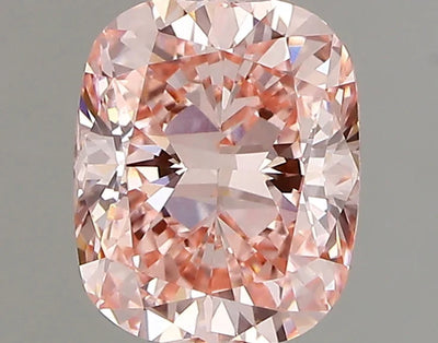 1.02 Ct Cushion Cut Fancy Vivid Pink Moissanite - VVS1 Clarity