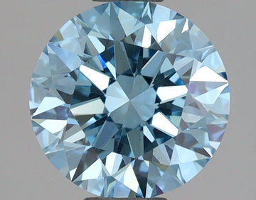 Premium 1.54 CT Round Shape Fancy Vivid Blue Color VS1 Clarity Moissanite Diamond For Gift Ring
