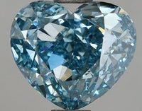 Premium 2.42 CT Heart Shape Fancy Intense Blue Color VS2 Clarity Moissanite Diamond For Surprise Ring