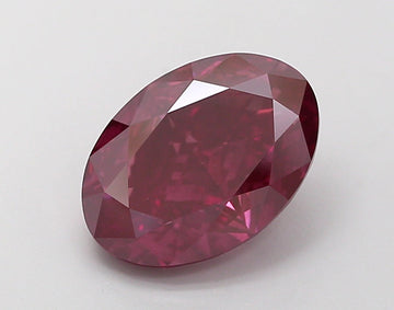 Premium Of 3.67 CT Oval Shape Fancy Deep Pink Color VS2 Clarity Lab Grown Diamond For True Wait