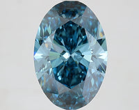 Beautiful Of 4.07 CT Oval Shape Fancy Vivid Blue Color VS2 Clarity Lab Grown Diamond For Found Light
