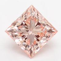 Sustainable 3.11 CT Princess Shape Fancy Intense Pink Color VVS2 Clarity Moissanite Diamond For Propose Ring