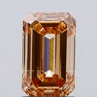 Stunning Of 1.69 CT Emerald Shape Fancy Light Brown Color VS2 Clarity Moissanite Diamond For Shared Quiet