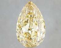 Affordable 4.01 CT Pear Shape Fancy Vivid Yellow Color VS1 Clarity Lab grown Diamond For Someone Ring