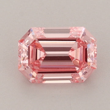Beauty Of 0.99 CT Emerald Shape Fancy Vivid Pink Color VS2 Clarity Lab Grown Diamond For Only Always