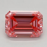 Premium Of 1.68 CT Emerald Shape Fancy Vivid Pink Color VS2 Clarity Lab Grown Diamond For Stillness