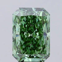 Minimalist Of 4.91 CT Emerald Shape Fancy Vivid Green Color VS2 Clarity Moissanite Diamond For Her Gold