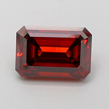 Experience Luxury Of 2.71 CT Emerald Shape Fancy Deep Orange Color VS2 Clarity Moissanite Diamond For That Whisper