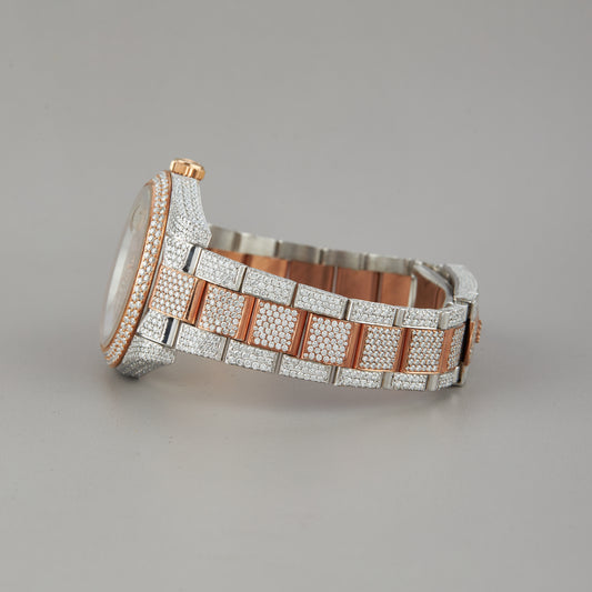 Custom Full Iced Natural Diamond Watch by Ivevar