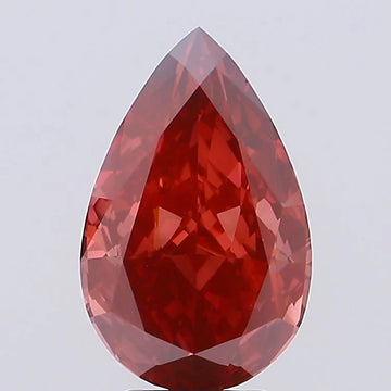 Great 4.88 CT Pear Shape Fancy Vivid Red Color VS1 Clarity Moissanite Diamond For Birthday Ring