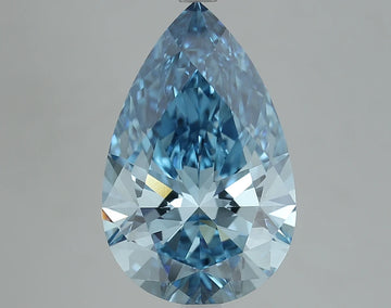 High Quality 5.33 CT Pear Shape Fancy Vivid Blue Color VS1 Clarity Moissanite Diamond For Surprise Ring