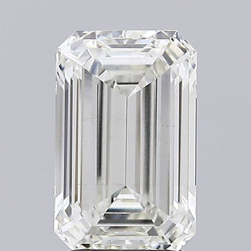 Premium 3.09 CT Emerald Shape H Color VS2 Clarity Lab grown Diamond For Surprise Ring