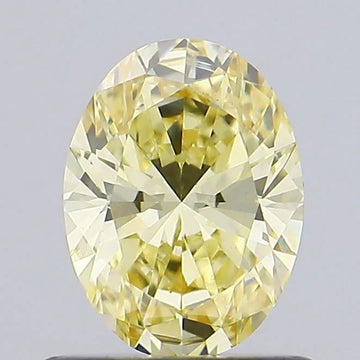 Dazzling Of 0.70 CT Oval Shape Fancy Intense Yellow Color VS1 Clarity Moissanite Diamond For Custom Ring