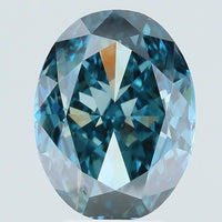 Shiny Of 4.11 CT Oval Shape Fancy Vivid Blue Color VS2 Clarity Lab Grown Diamond For Bright Pause