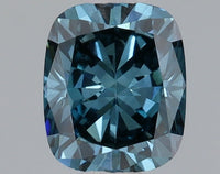 Shiny 0.73 CT Cushion Shape Fancy Deep Blue Color VVS1 Clarity Lab Grown Diamond For Quiet Days