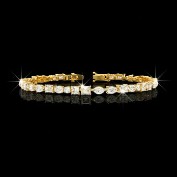 10 TCW Ethical Elegance Lab Grown Exquisite Tennis Bracelet with Mixed-Cut Sparkling Diamonds By Ivevar