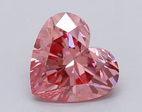 Dazzling Of 1.05 CT Heart Shape Fancy Vivid Pink Color VS2 Clarity Lab Grown Diamond For True Lines