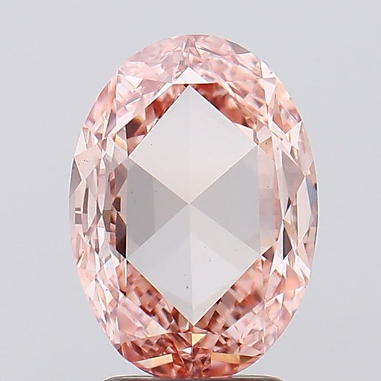 Luxury 2.32 CT Rose Cut Shape Fancy Intense Brownish Pink Color VS1 Clarity Moissanite Diamond For Cocktail Ring