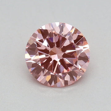 Stunning 0.40 CT Round Shape Fancy Vivid Pink Color VVS1 Clarity Lab Grown Diamond For Open Skies