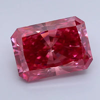 Latest Of 4.01 CT Emerald Shape Fancy Vivid Purplish Pink Color VS2 Clarity Moissanite Diamond For The Fold