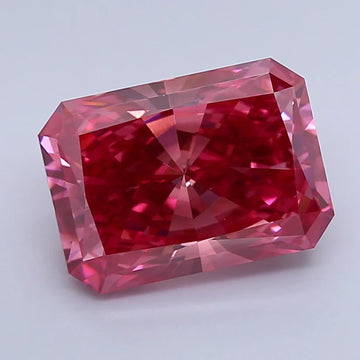 Latest Of 4.01 CT Emerald Shape Fancy Vivid Purplish Pink Color VS2 Clarity Moissanite Diamond For The Fold