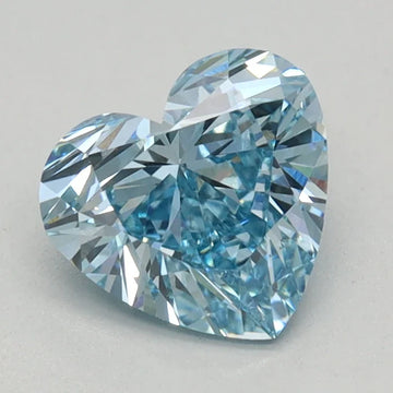 Trendy Of 0.79 CT Heart Shape Fancy Vivid Blue Color VS1 Clarity Moissanite Diamond For Still Love