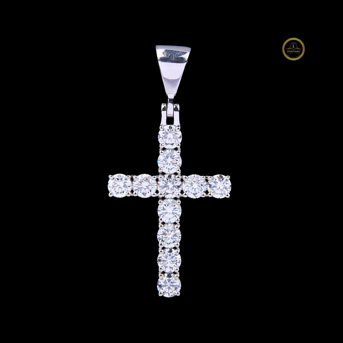 Custom Iced-Out Cross Pendant Hip Hop Jewelry - view 2