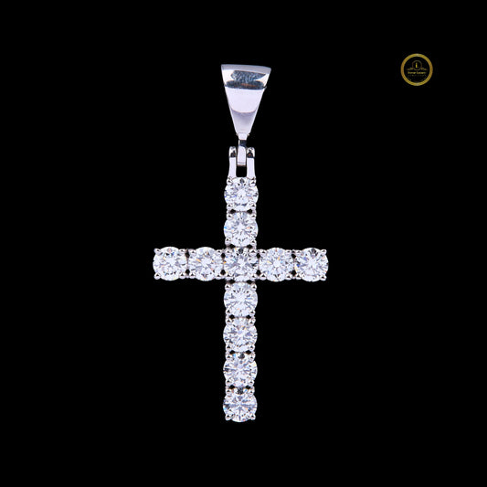 Custom Iced-Out Cross Pendant Hip Hop Jewelry - view 2
