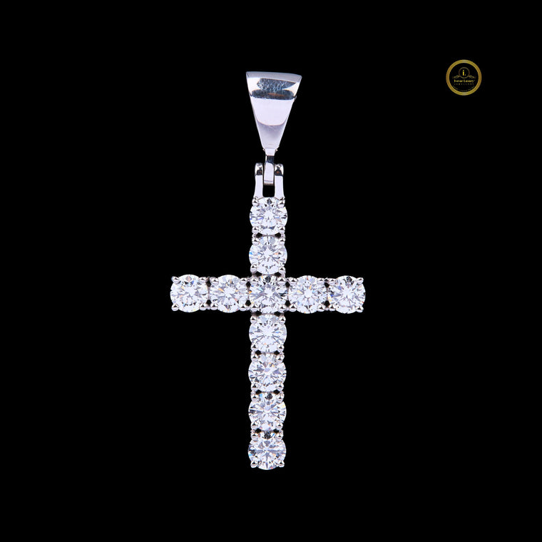 Custom Iced-Out Cross Pendant Hip Hop Jewelry - view 2
