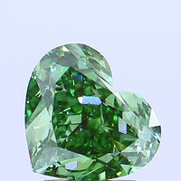 Dazzling 2.50 CT Heart Shape Fancy Vivid Green Color VS1 Clarity Moissanite Diamond For her Ring