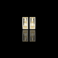 0.54 TCW Modern Rectangular Lab Grown Diamond Drop Earring with Multi-Row Pave Detailing For Her