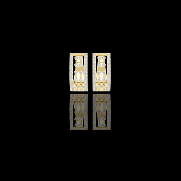 0.54 TCW Modern Rectangular Lab Grown Diamond Drop Earring with Multi-Row Pave Detailing For Her
