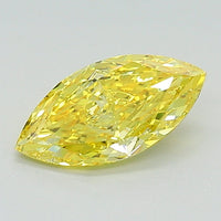 Dazzling Of 0.80 CT Marquise Shape Fancy Vivid Yellow Color VS1 Clarity Lab Grown Diamond For True Grace