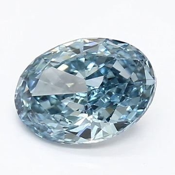 Latest Of 0.92 CT Oval Shape Fancy Vivid Blue Color VS1 Clarity Moissanite Diamond For Birthday