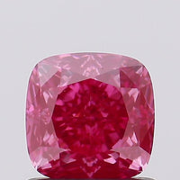 Great Fancy Vivid Pink Color VS2 Clarity 1.00 CT Cushion Shape Moissanite Diamond For Cocktail Ring