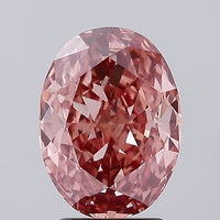 Dazzling Of 3.17 CT Oval Shape Fancy Vivid Brownish Pink Color VS2 Clarity Lab Grown Diamond For True Wait