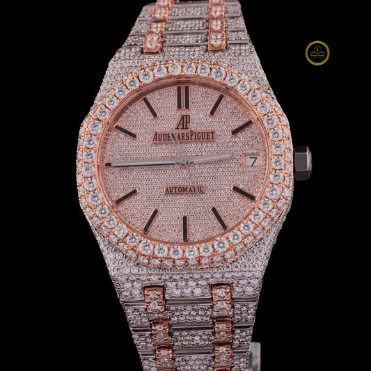 Ivevar's Fire D Color VVS1 Full Iced Out Moissanite Diamond Watch
