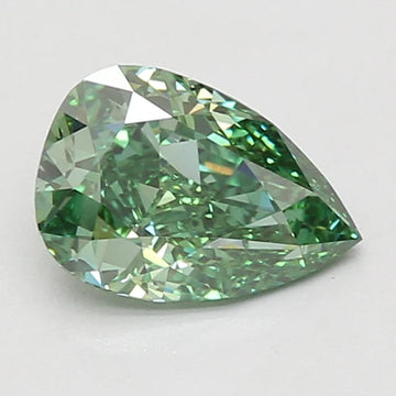 Latest 1.54 CT Pear Shape Fancy Vivid Green Color VS1 Clarity Moissanite Diamond For Silent Flame
