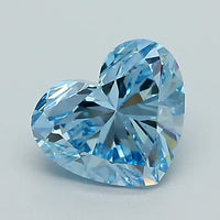 Fantastic Of 0.99 CT Heart Shape Fancy Vivid Blue Color VS1 Clarity Moissanite Diamond For Cocktail Shine